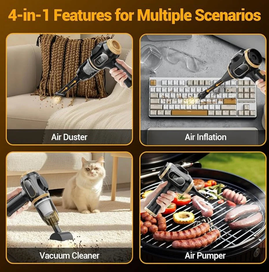 TurboVac Mini Pro™ – Portable Cordless Car Vacuum Cleaner