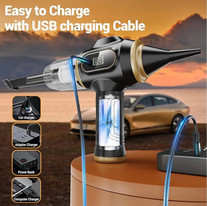 TurboVac Mini Pro™ – Portable Cordless Car Vacuum Cleaner